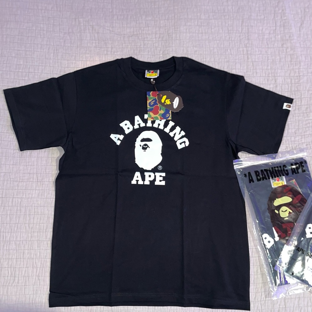 Bape Tee Black And White Sizes Small Medium And Large